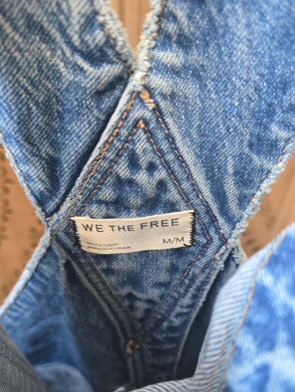 Free People Light Blue Distressed Denim Overalls - Picture 7 of 8